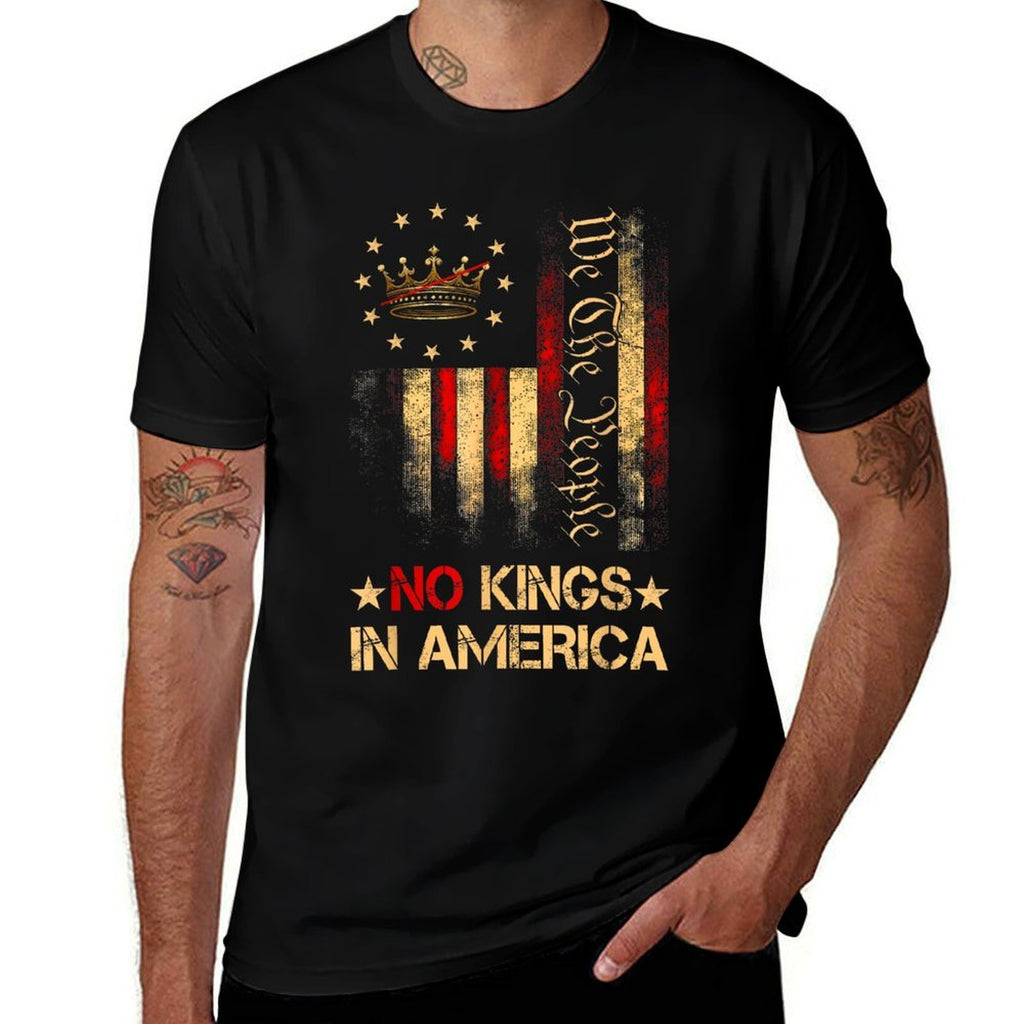 No Kings In America We The People Political Men Women  Graphic-printed T-Shirt