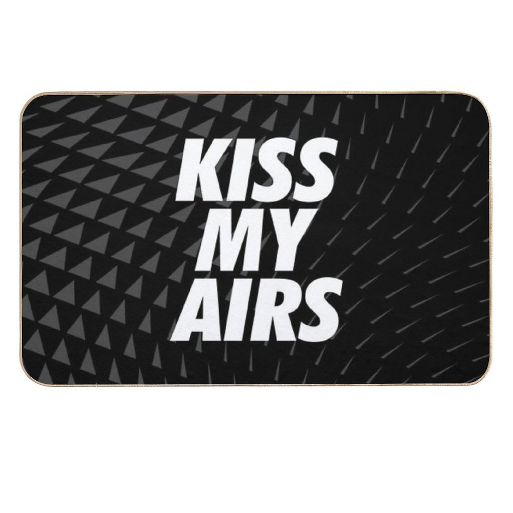 Kiss My Airs Sneaker Head Hype Black & White  Odorless Bath Mat