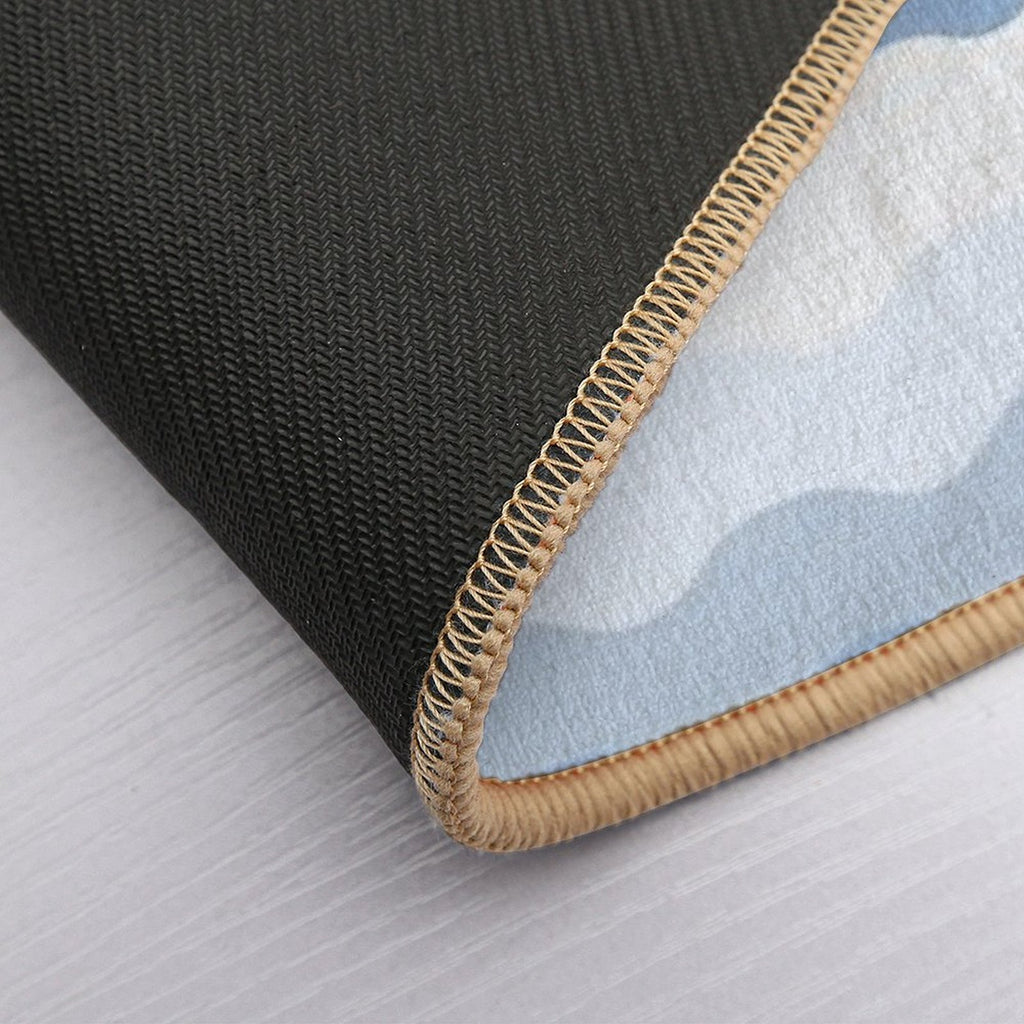 Ocean Waves Pattern  Non-Slip Bath Mat
