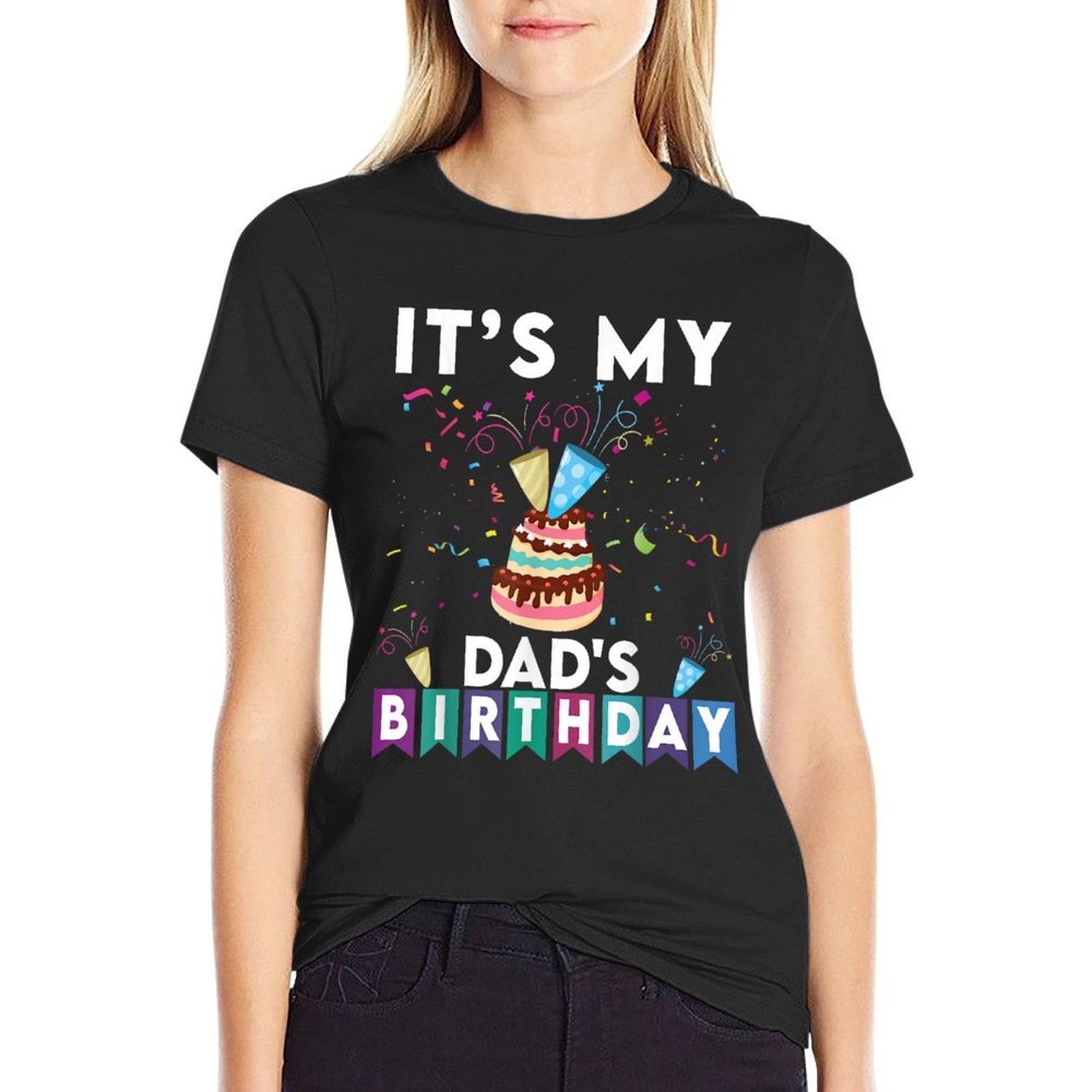 It's My Dad's Birthday Family Matching Confetti Cake  Slim-fit Cut T-Shirt