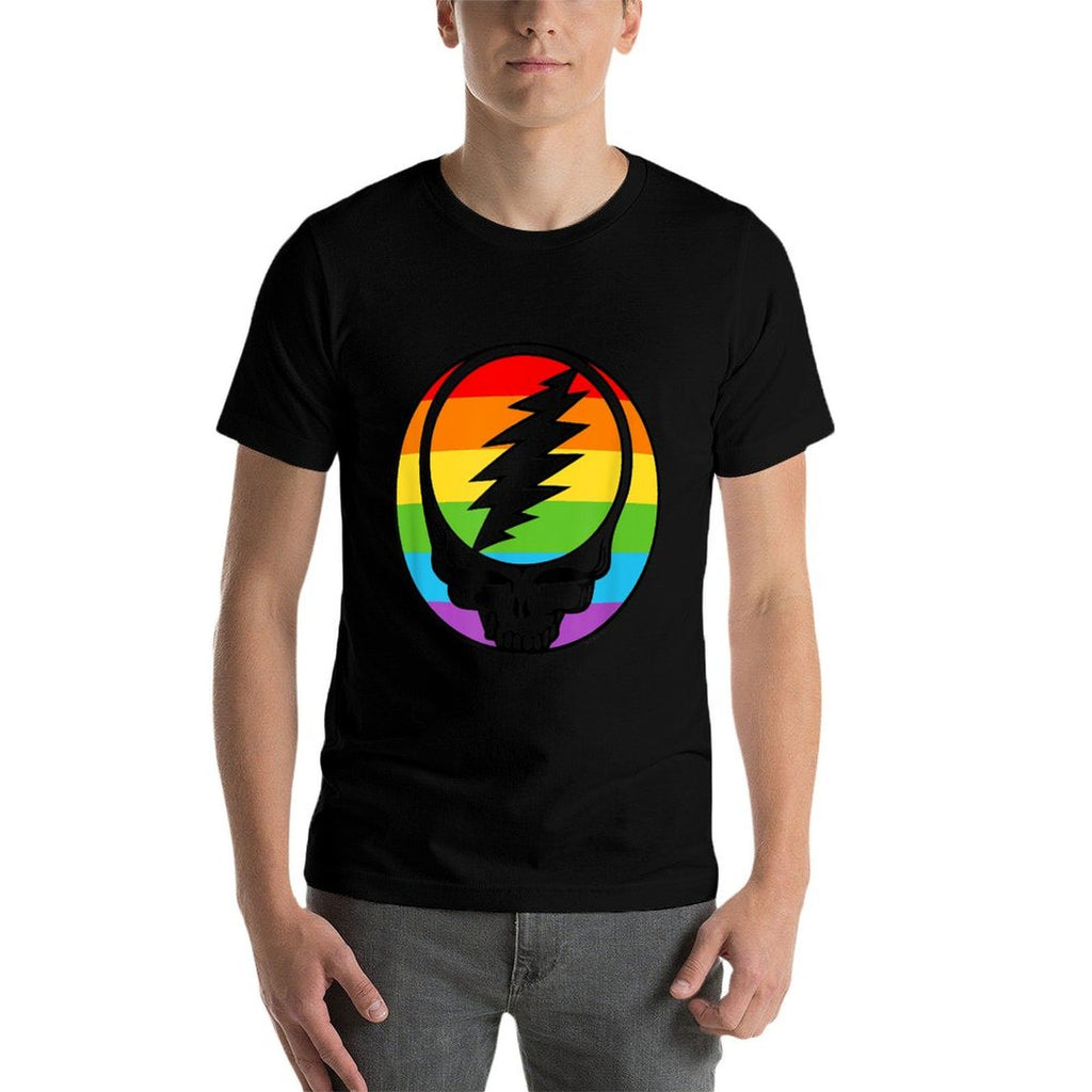 Grateful Dead Steal Your Face Rainbow Skull Band  Graphic-printed T-Shirt