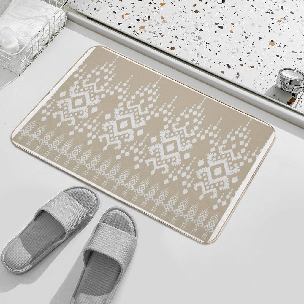 Ikat Ethnic Seamless Pattern  Anti-Trip Bath Mat
