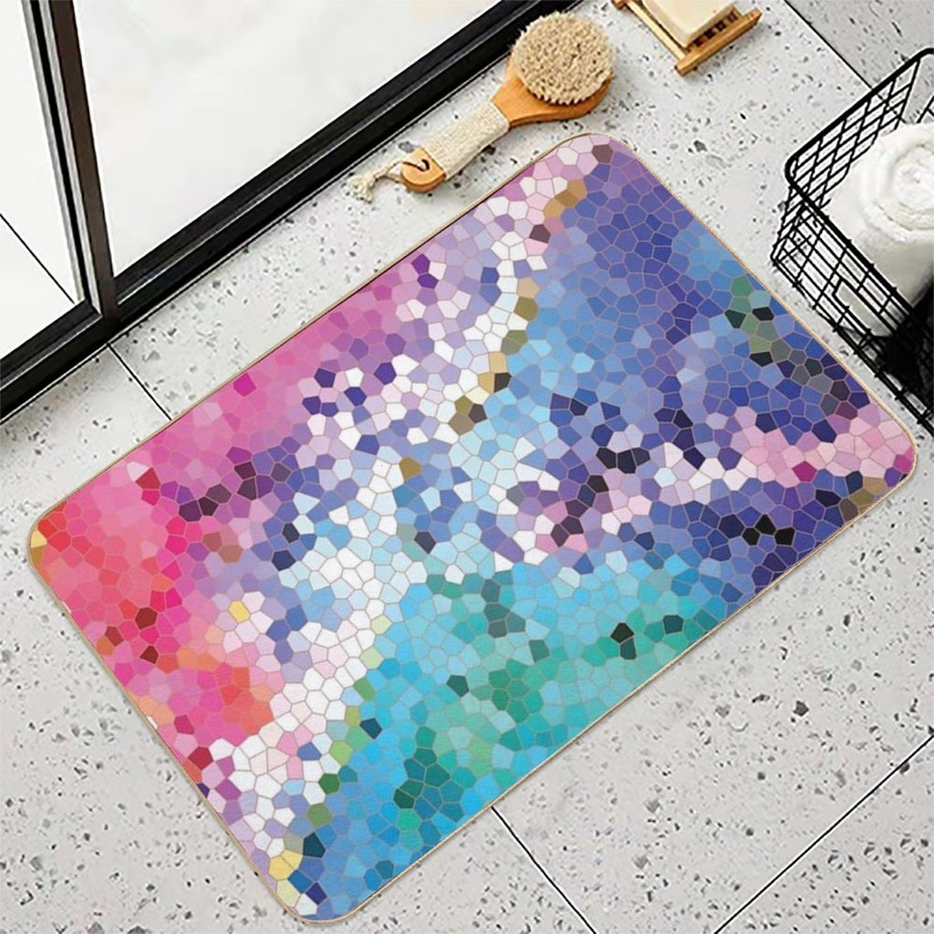 Pink Terrazzo Pattern  Anti-Trip Bath Mat