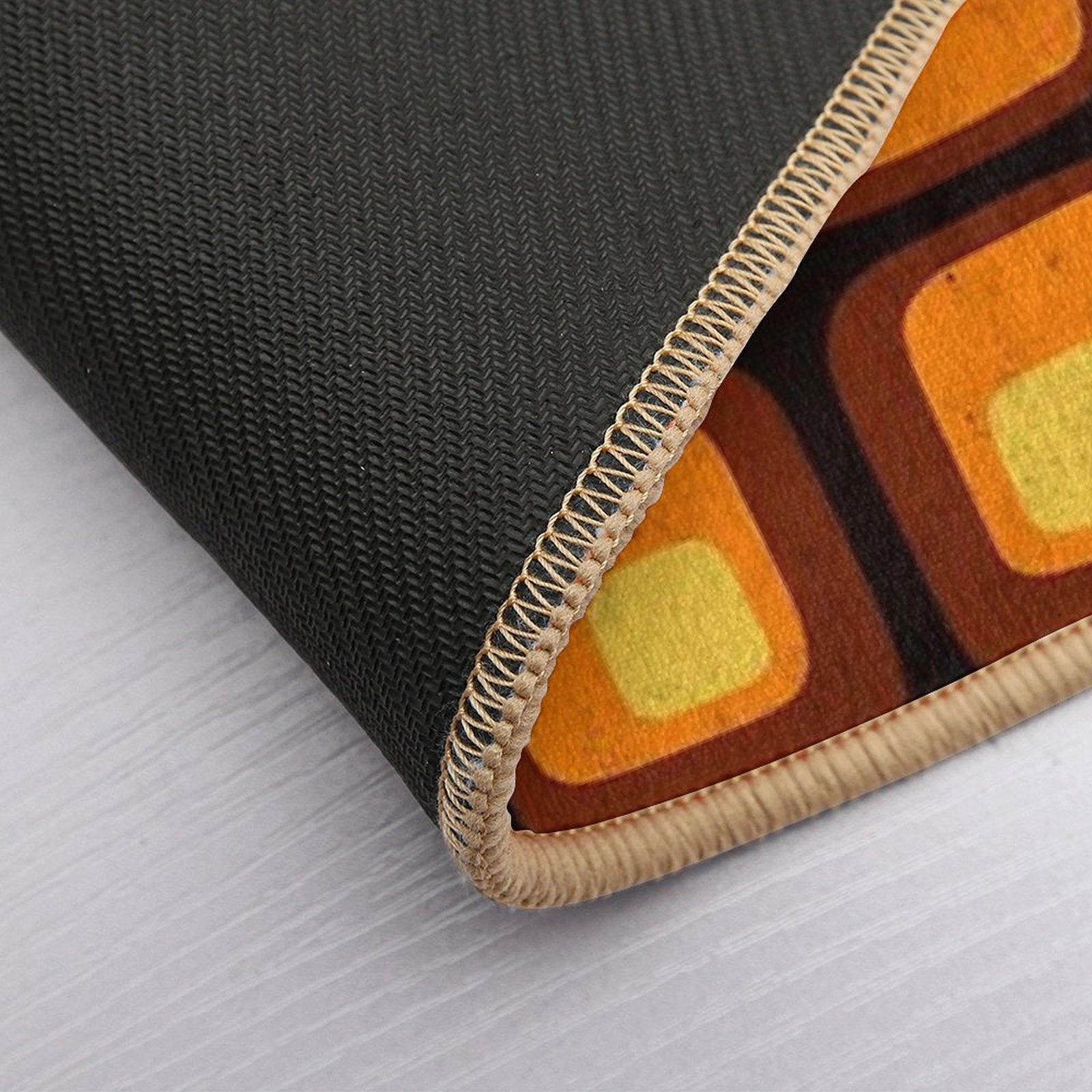 60s Retro Mod  Easy Maintenance Bath Mat