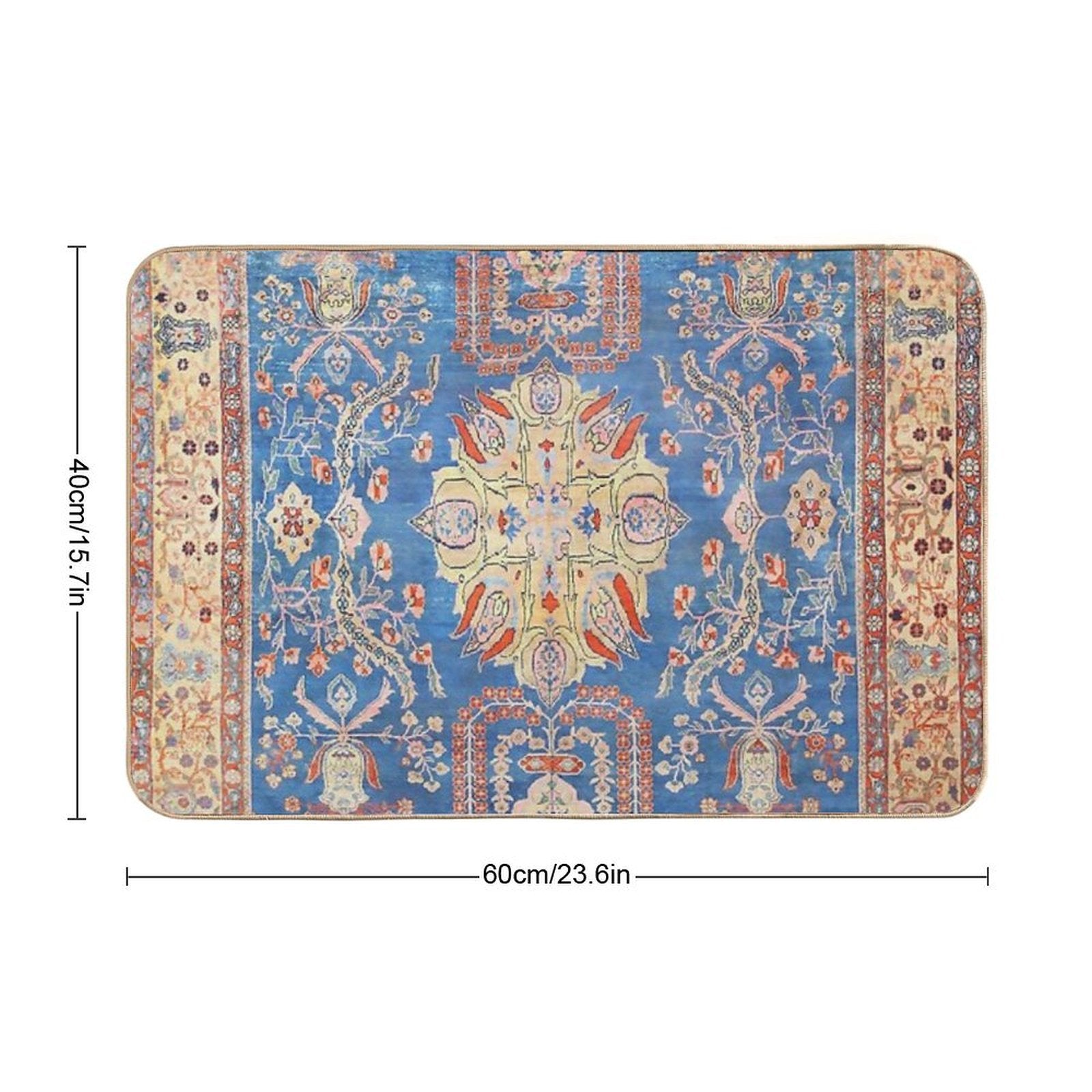 Persian Sultanabad Antique Rug Print  Anti-Trip Bath Mat