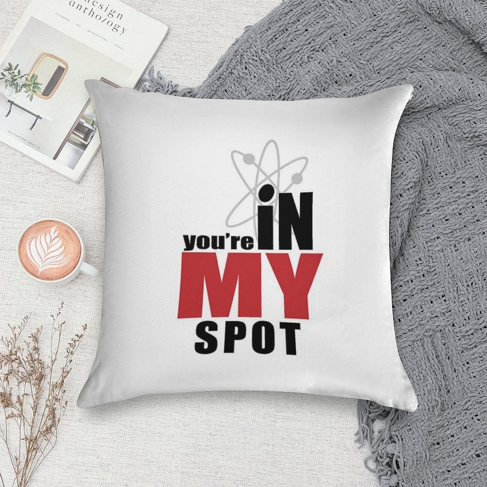 My Spot Soft Short Plush Fabric Throw Pillow