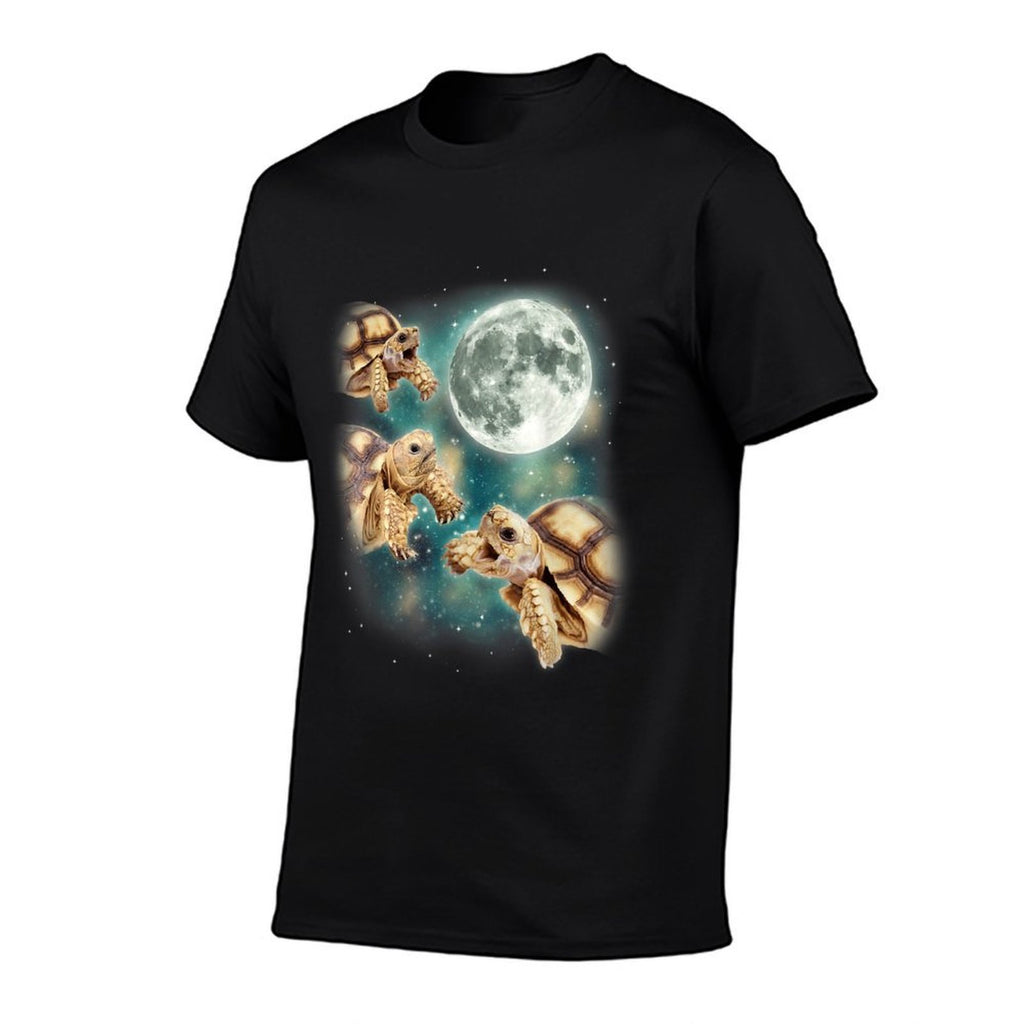 Three Tortoises Howl at Moon Wildlife Mountain Turtle Meme  Relaxed-fit T-Shirt
