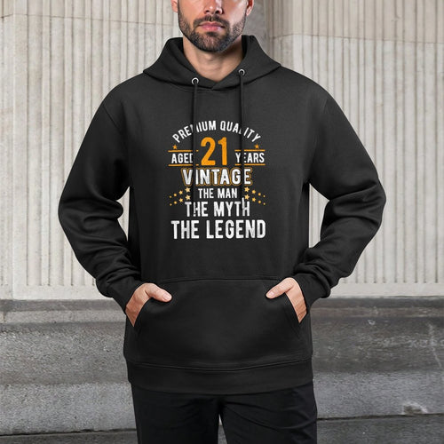 21 Years Old The Man Myth Legend Vintage 21st Birthday Customizable Surface Hoodie