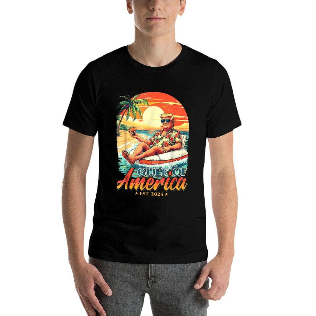 America's Gulf Trump 2024 Retro Beach USA America Mexico  Relaxed-fit T-Shirt