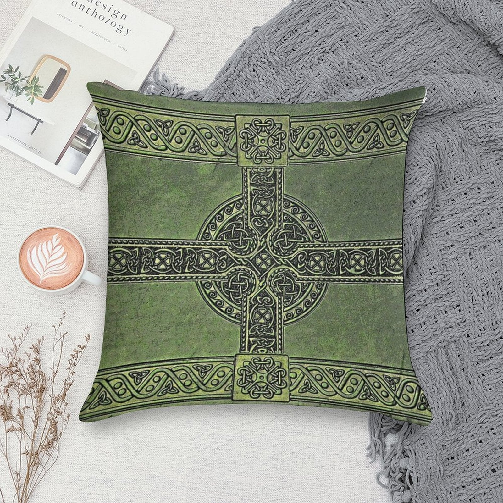 Celtic Knotwork Soft Gift Ready Throw Pillow