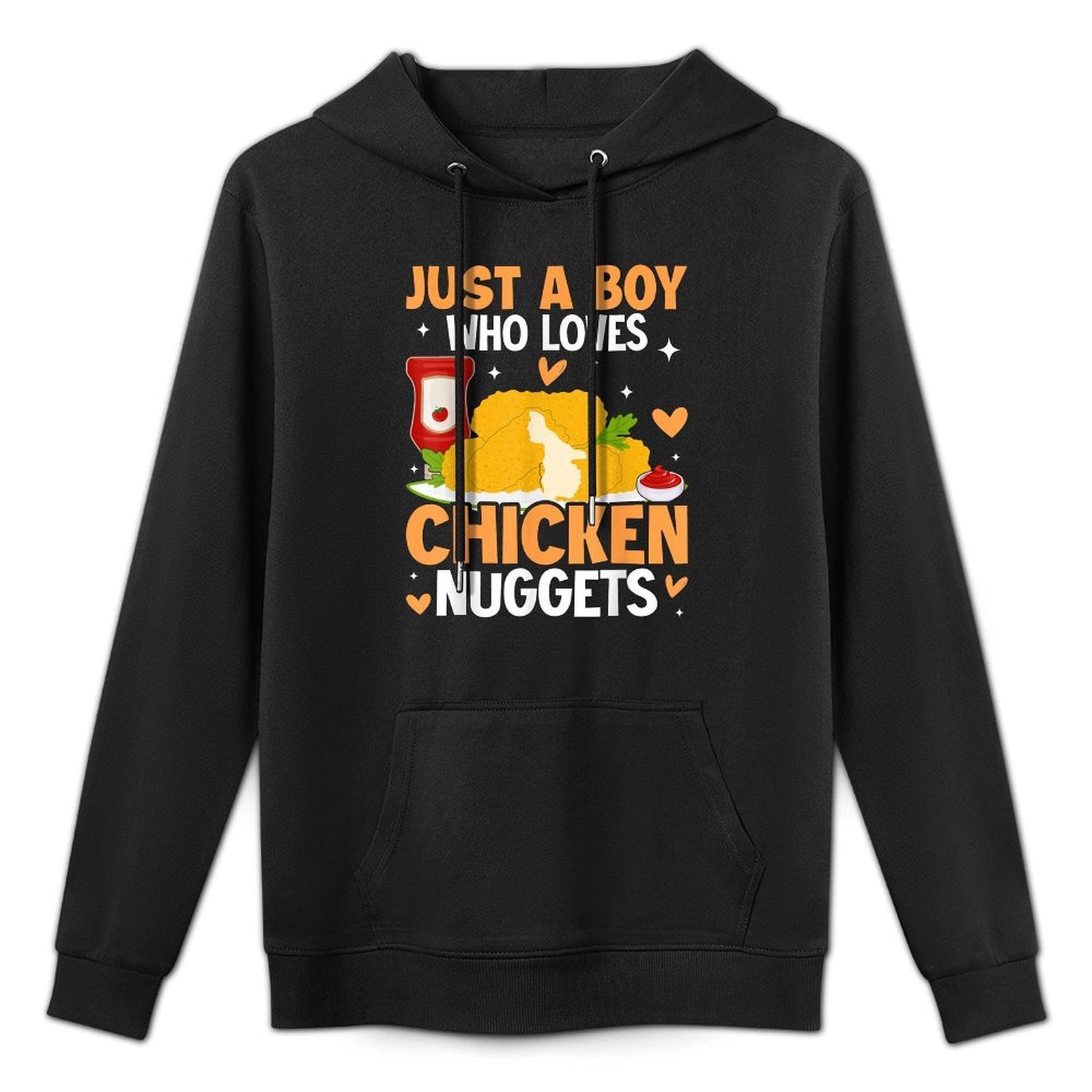 Just A Boy Who Loves Chicken Nuggets Funny Chicken Nuggets Layering Staple Hoodie