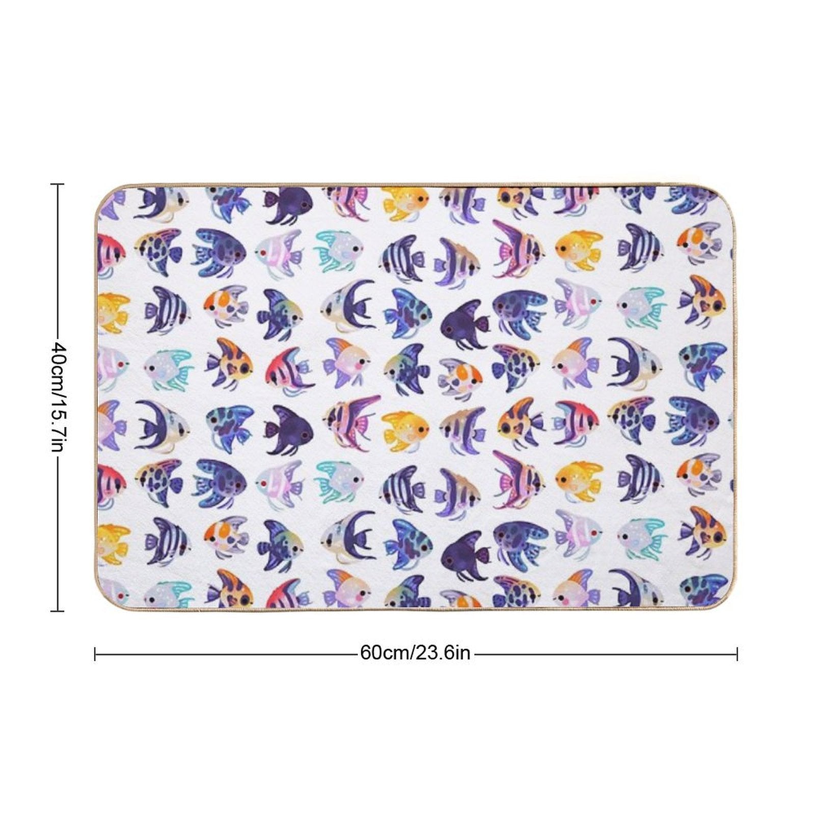 Angelfish! (freshwater) - No Text Or Bright  Absorbent Bath Mat