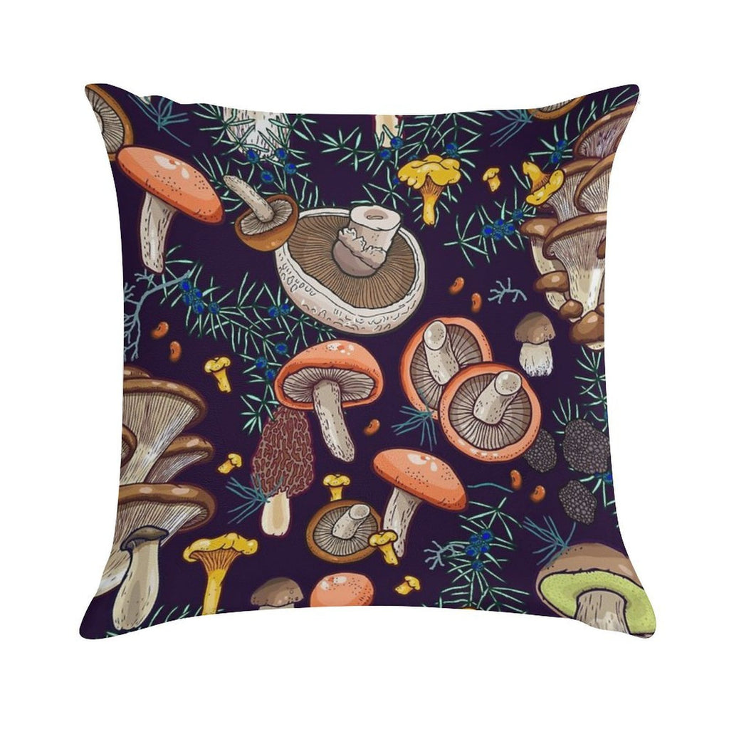Dark Dream Forest Soft Washable Throw Pillow