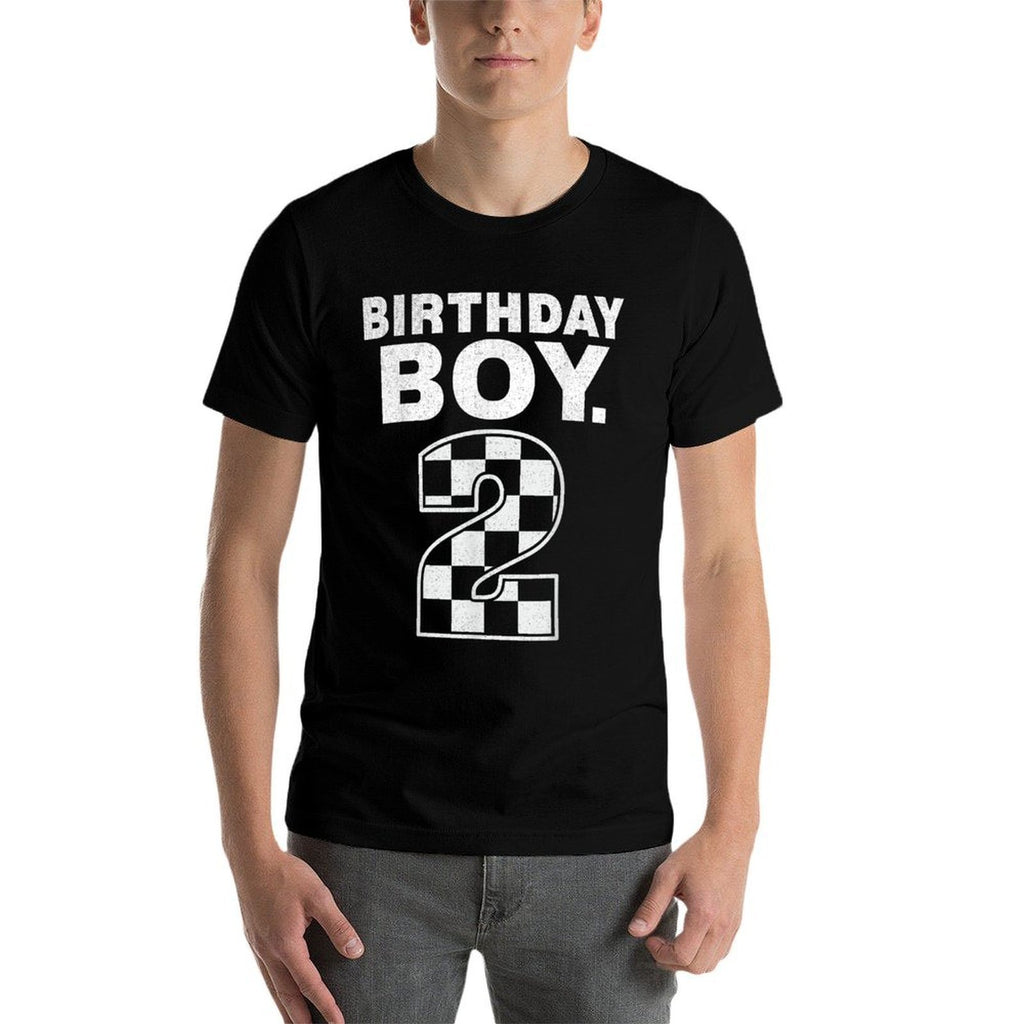 Two Fast 2 Curious Birthday Boy 2 Year Old Kids Racing Team  Stretchy T-Shirt