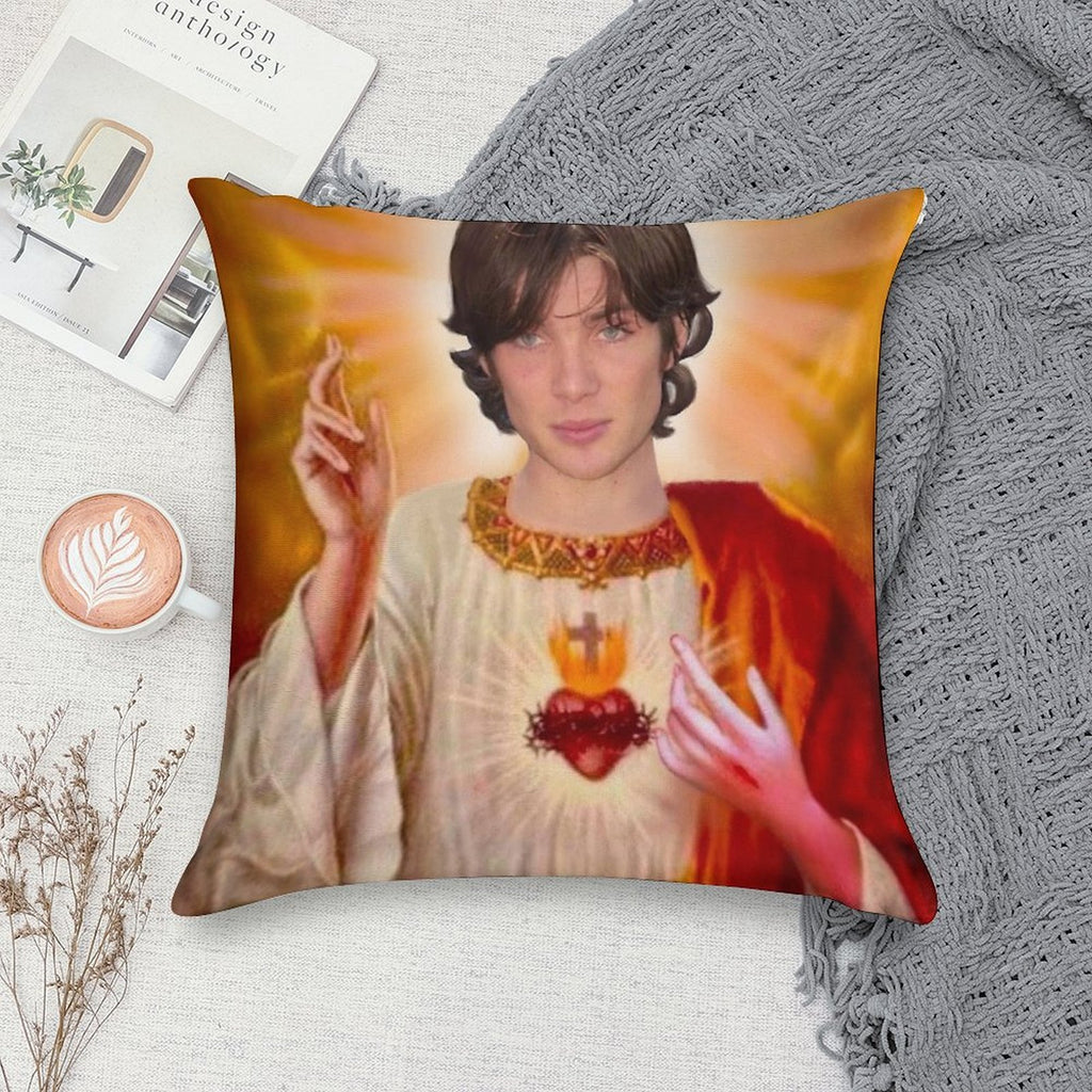 Holy Cillian Murphy Soft Hidden Zipper Throw Pillow