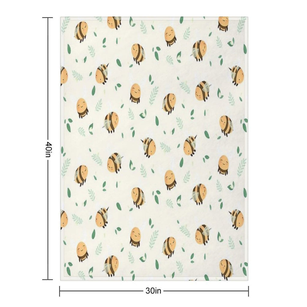 Lots of Bees Shrink-resistant Throw Blanket