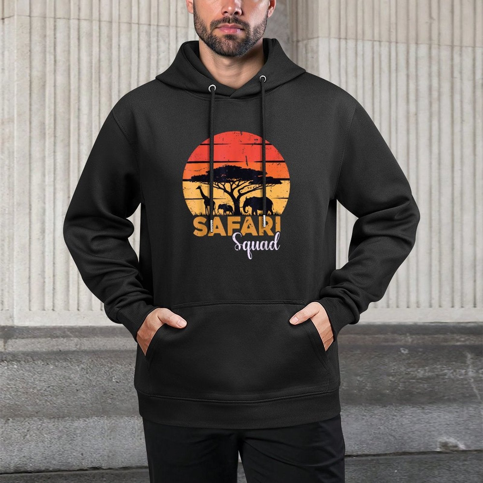 Safari Squad Safari Animals Wildlife Matching Family Zoo Easy Care Hoodie