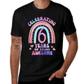 6th Birthday Girl Tie Dye 6 Years Of Being Awesome Bday  Affordable Price T-Shirt