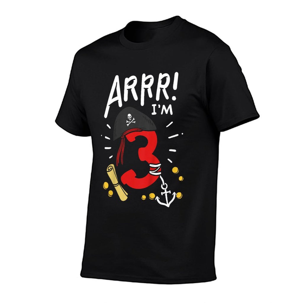 Kids 3rd Birthday Pirate Three Theme Party  Breathable T-Shirt