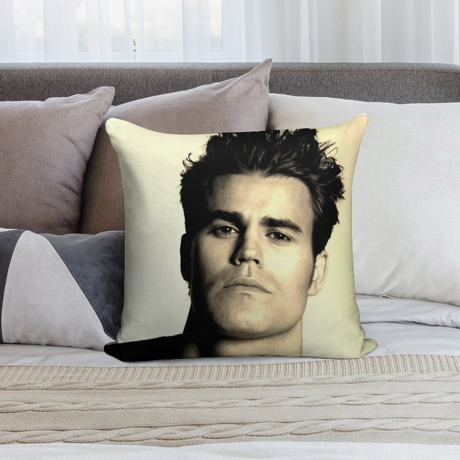 Paul Wesley GFY Soft High-Density Material Throw Pillow