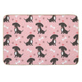 LOVE Black And White Chiweenie Dachshund Chihuahua Mix  Pet-Safe Bath Mat