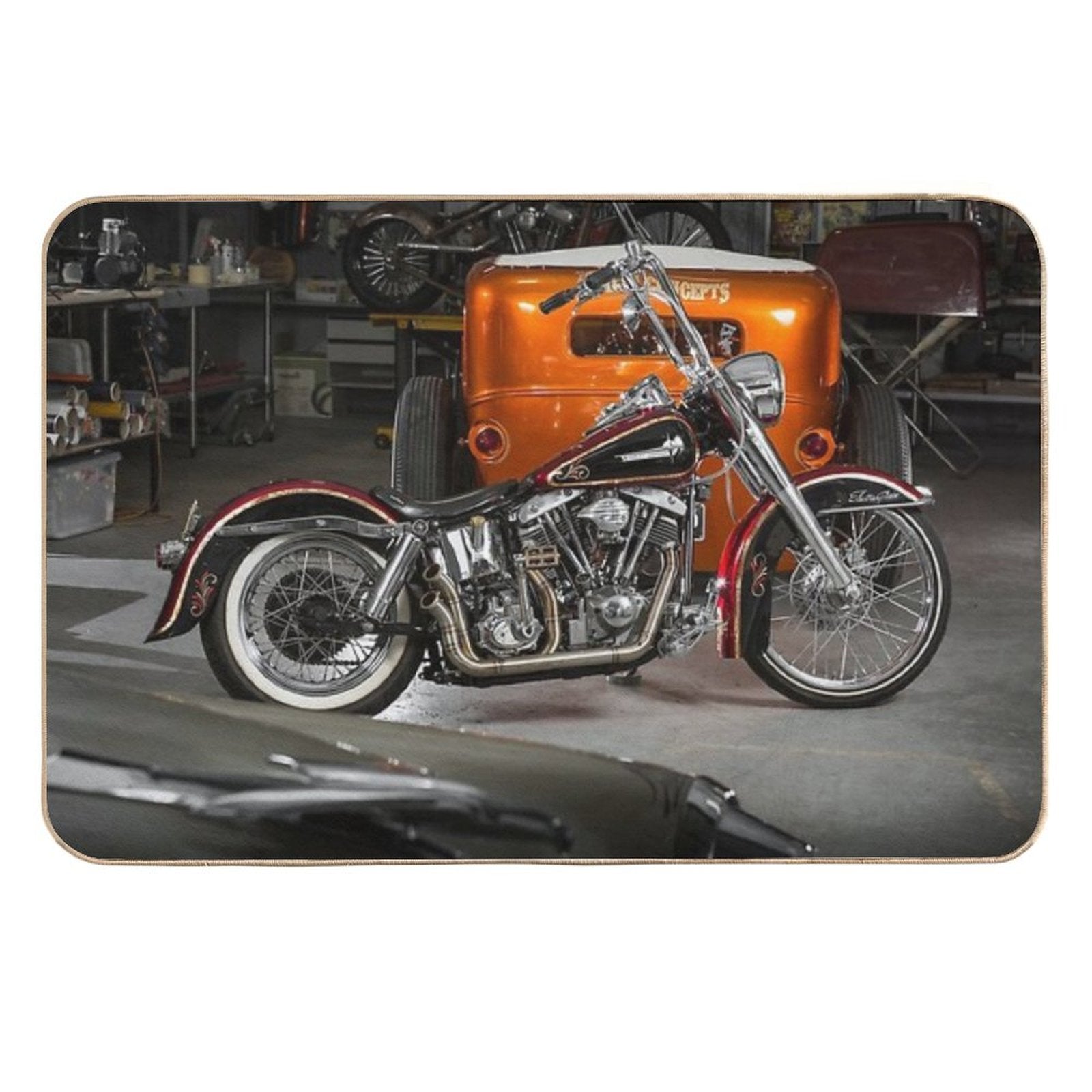 Damien King's Harley Davidson  Eco-Friendly Bath Mat