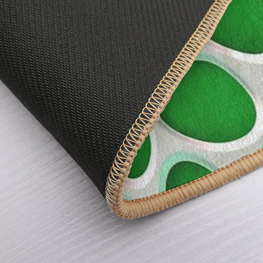 Cluster of Holes on Green  Odorless Bath Mat