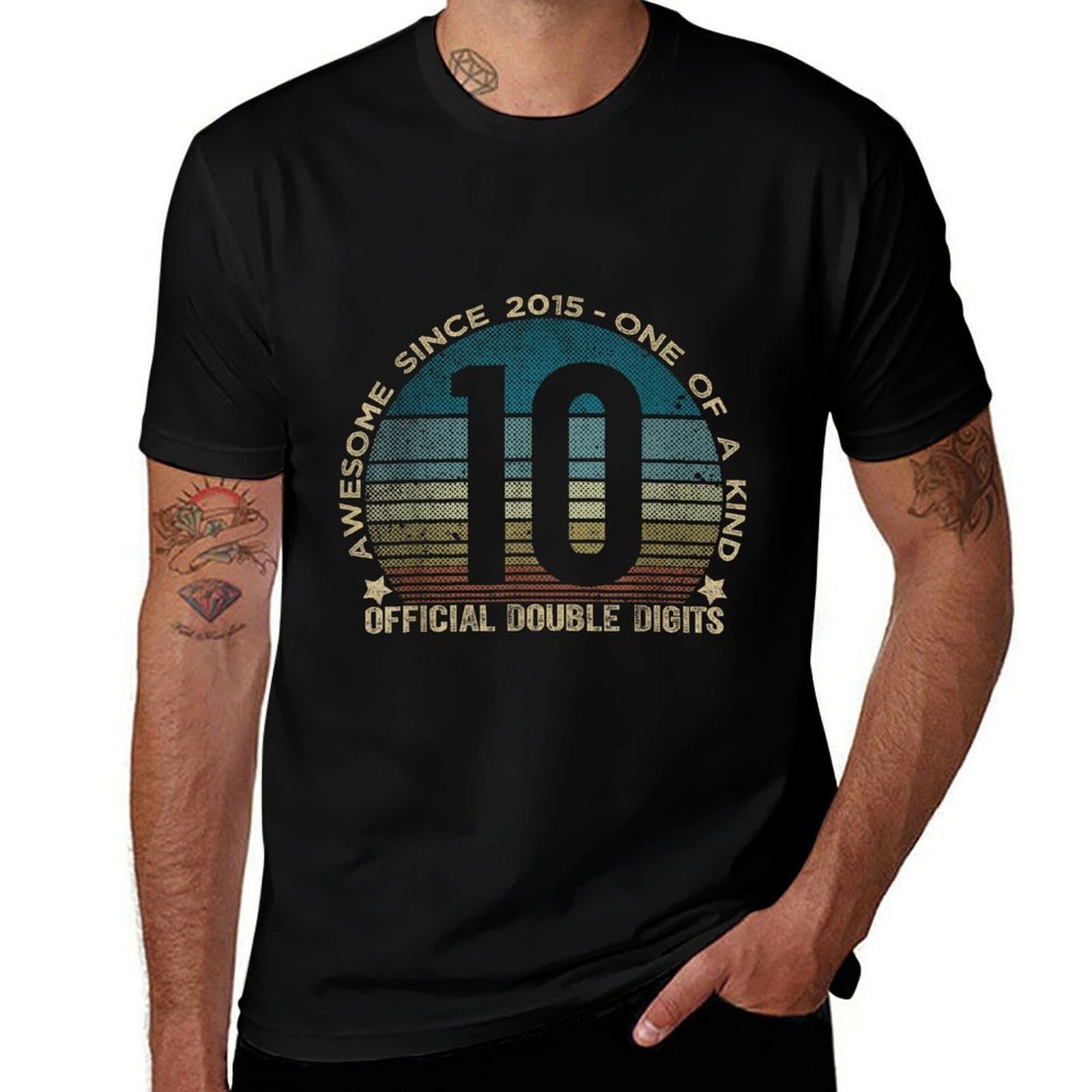 Official Double Digits 10 Year Old Gifts 10th Birthday 2015  Versatile T-Shirt