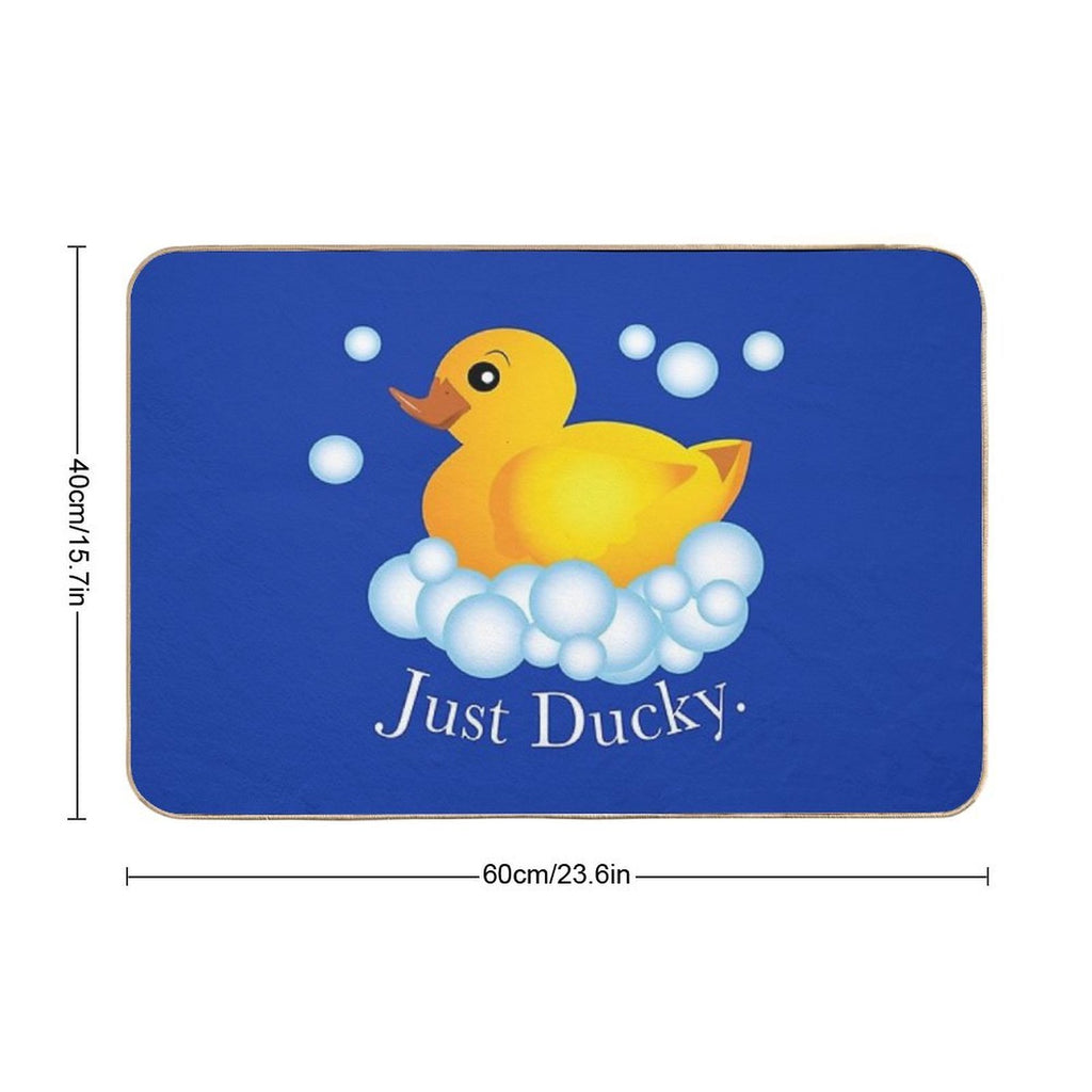 Just Ducky Rubber Duck And Bubbles Design  Easy To Clean Bath Mat