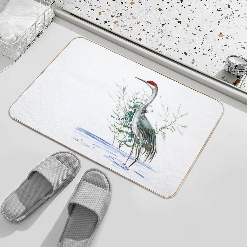 Sandhill Crane Durable Bath Mat