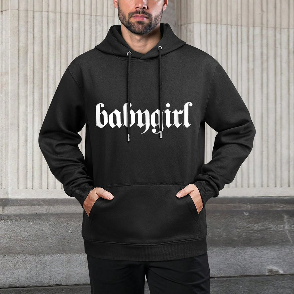 Babygirl Aesthetic Lettering - Aesthetic Soft Grunge Gothic Adjustable Hood Hoodie