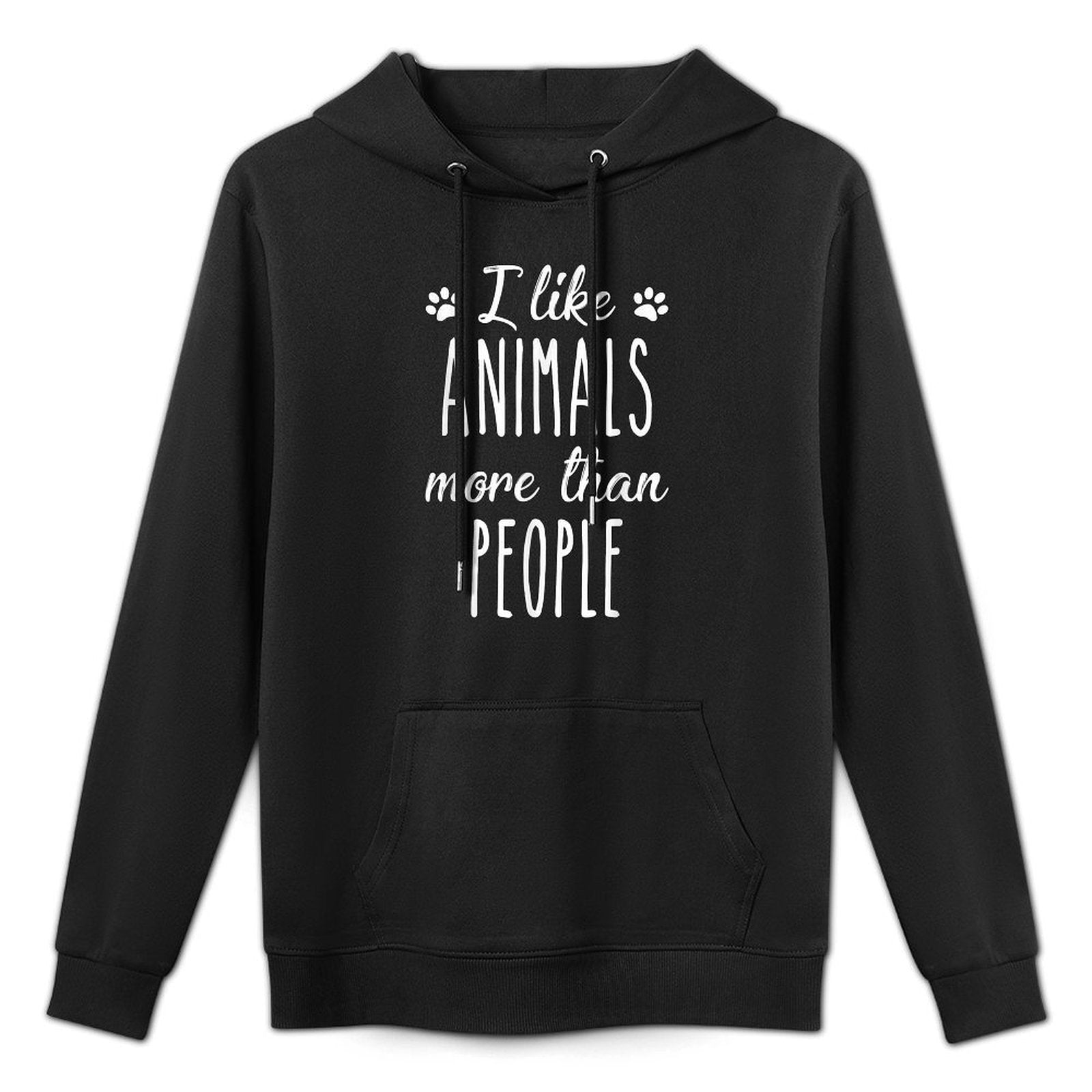I Like Animals More Than People Animal Welfare Animal Lovers Medium-Weight Fabric Hoodie