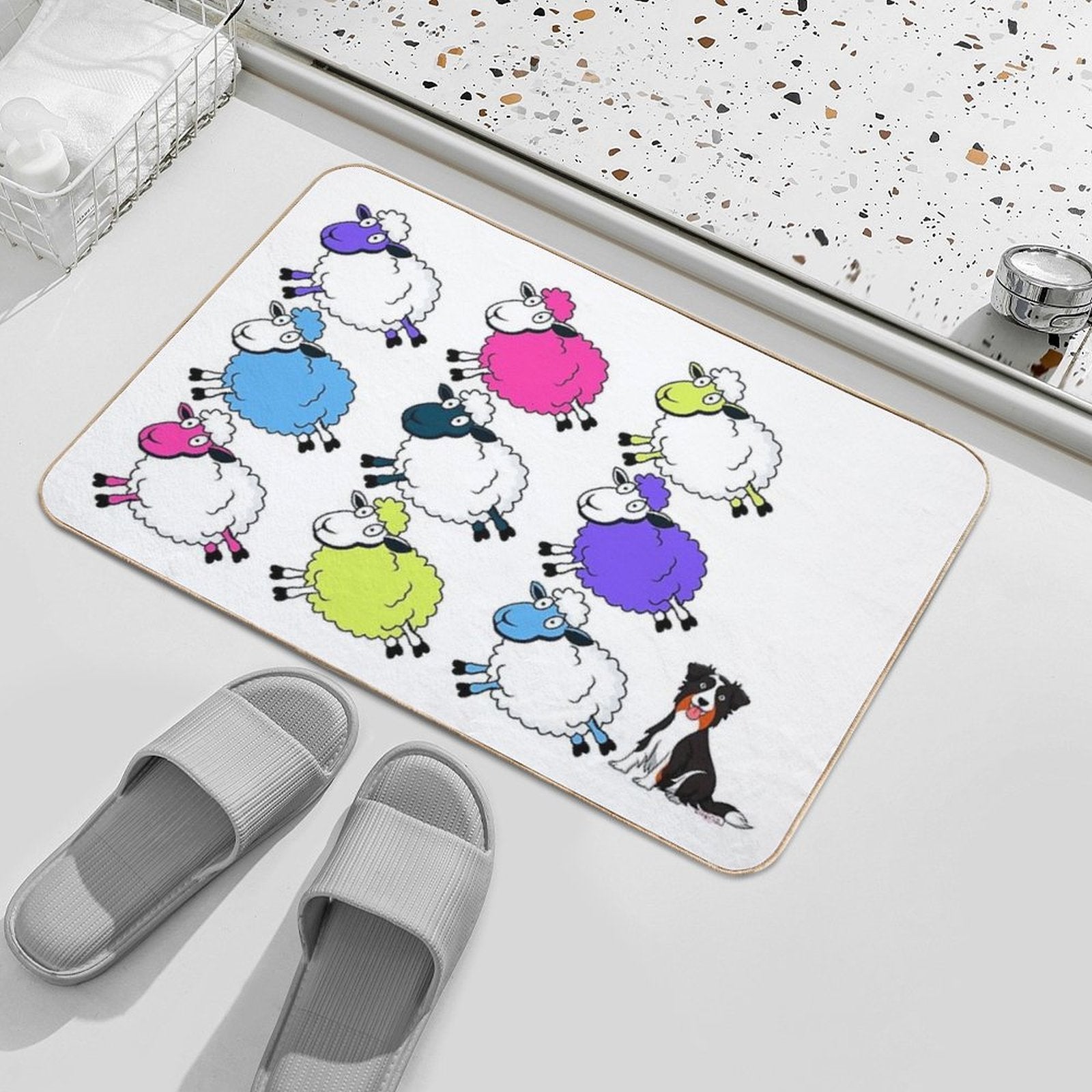 Unique Sheep  Stain-Proof Bath Mat