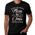 I Have Two Titles Mom And Oma MotherS Day Flower  Rolled Sleeves T-Shirt