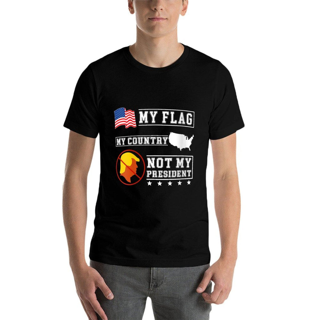 Womens My My Country Not My President USA Map American  Stretchy T-Shirt