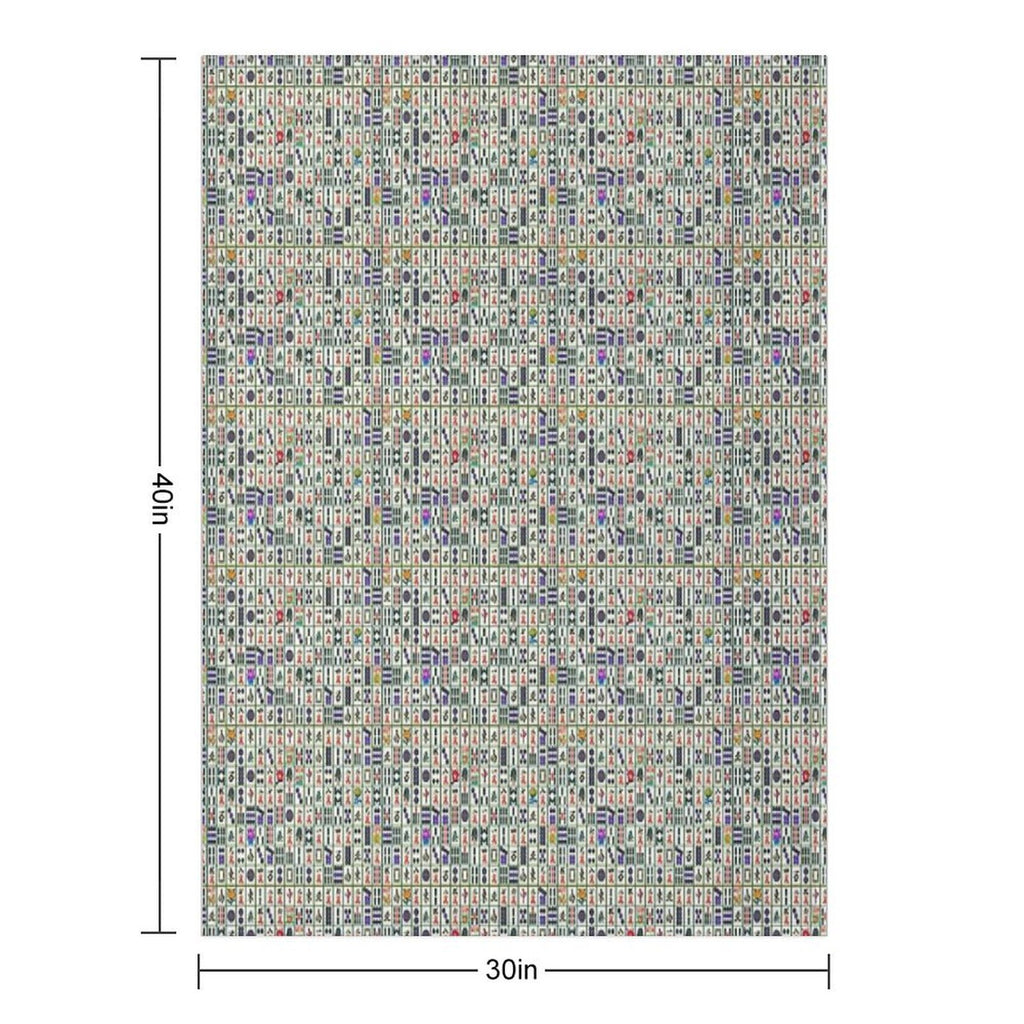 Mahjong Velvety-soft Throw Blanket