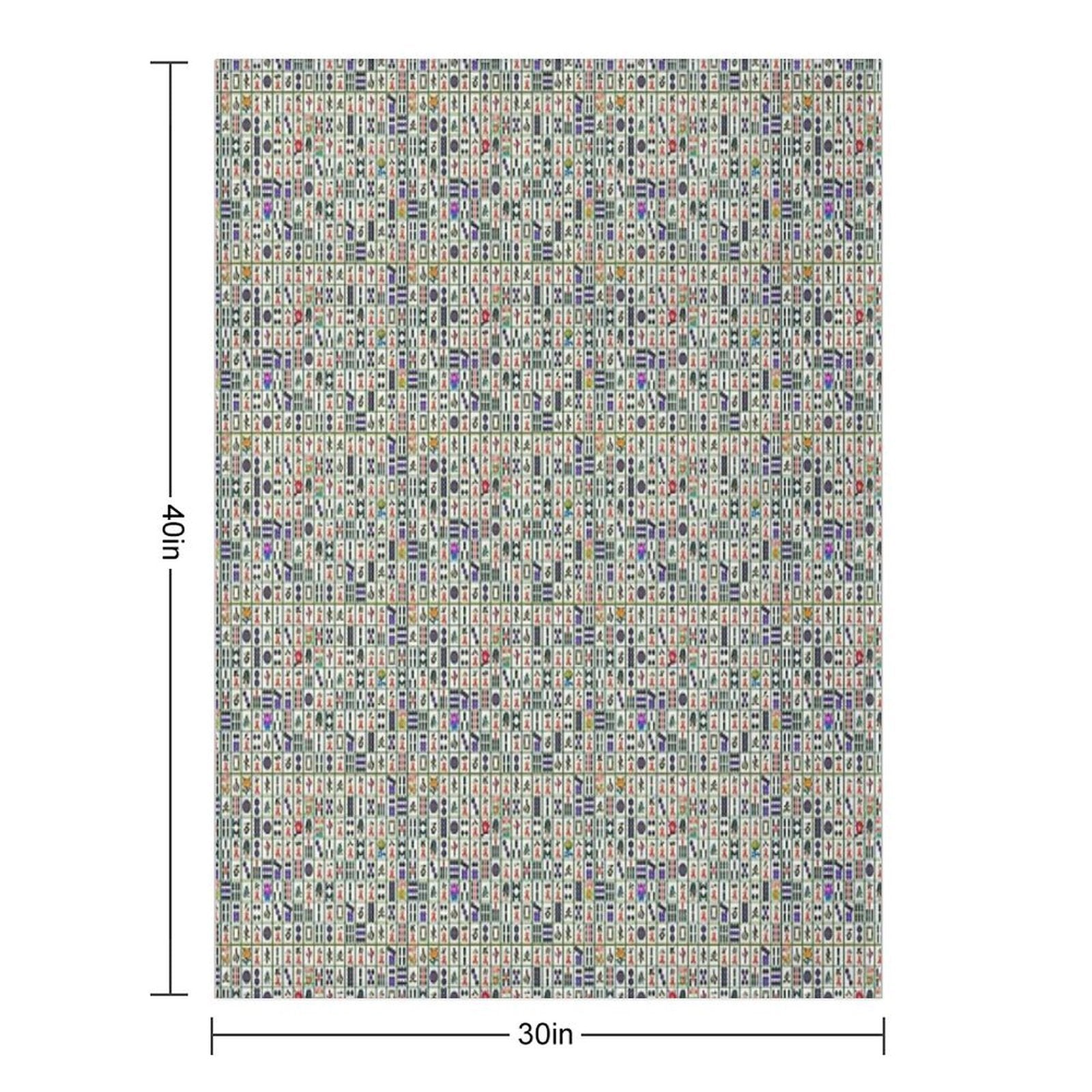 Mahjong Velvety-soft Throw Blanket
