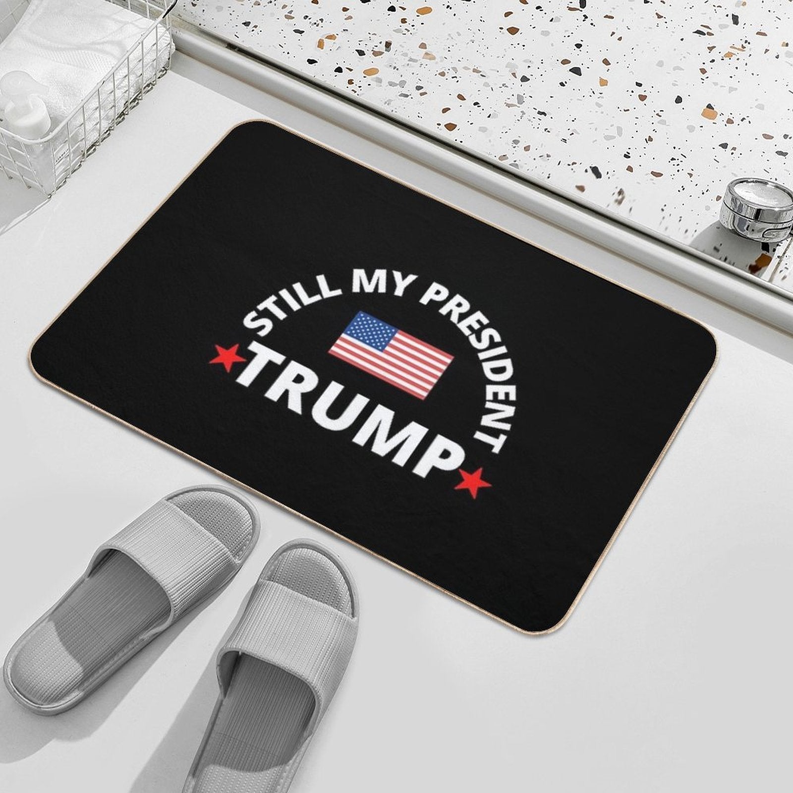 Trump  45  46 Still My  President  Long-Lasting Bath Mat