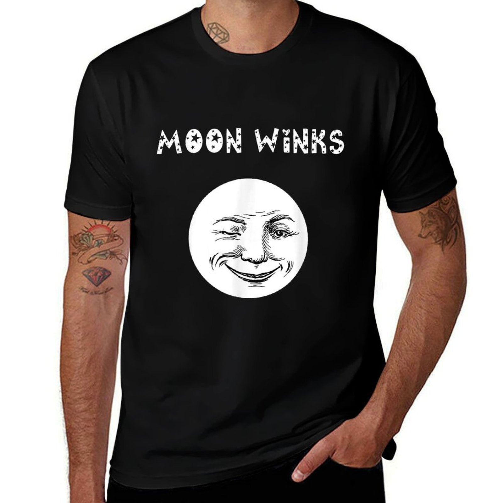 Moon Winks Funny Gift For Astrology Sun Moon Lovers  Classic T-Shirt