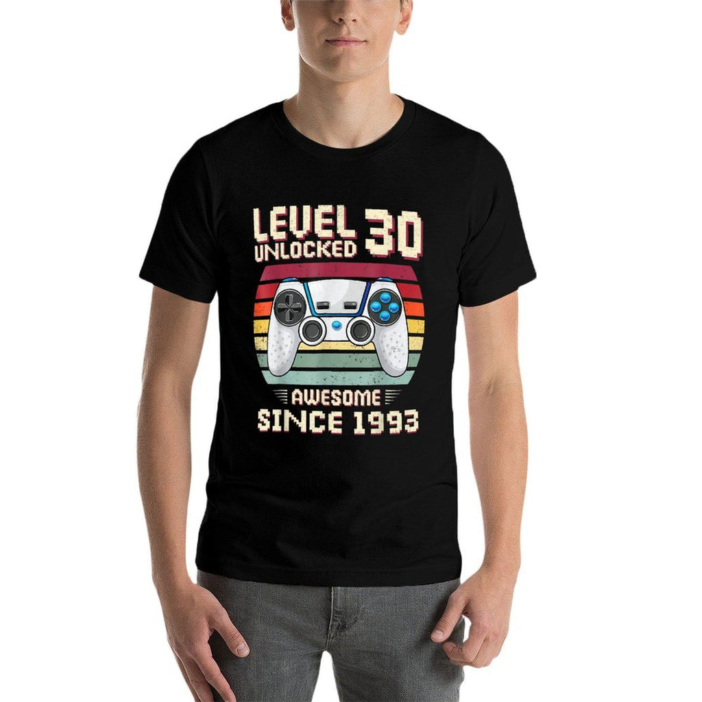 30 Birthday Decorations Gamer Men Video 1993 30th Birthday  Lightweight T-Shirt