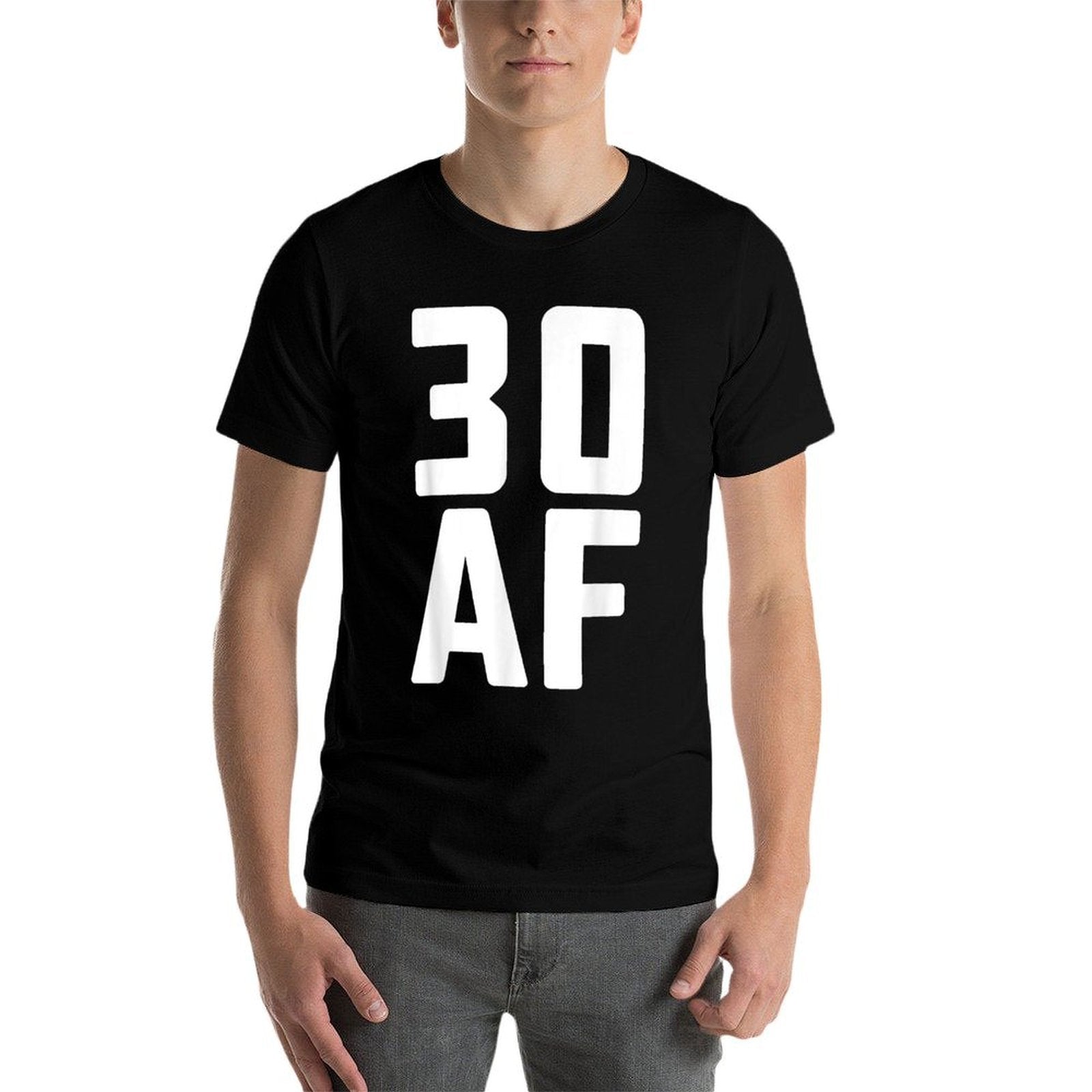 30 AF - 30th Birthday Men Women Thirty Gift  Heathered Texture T-Shirt