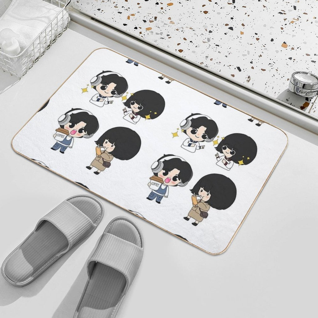 Extraordinary Attorney Woo Chibi Art  Easy To Clean Bath Mat