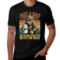 Just A Dad Who Always Came Back With The Milk Fathers Day  Tagless Design T-Shirt