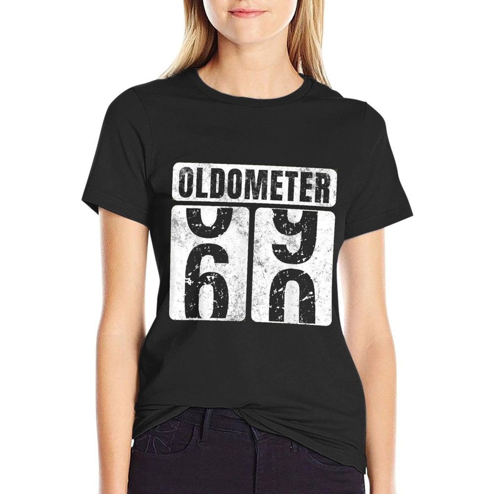 Oldometer 60 Vintage Funny 60th Birthday Gift Idea  Lightweight T-Shirt
