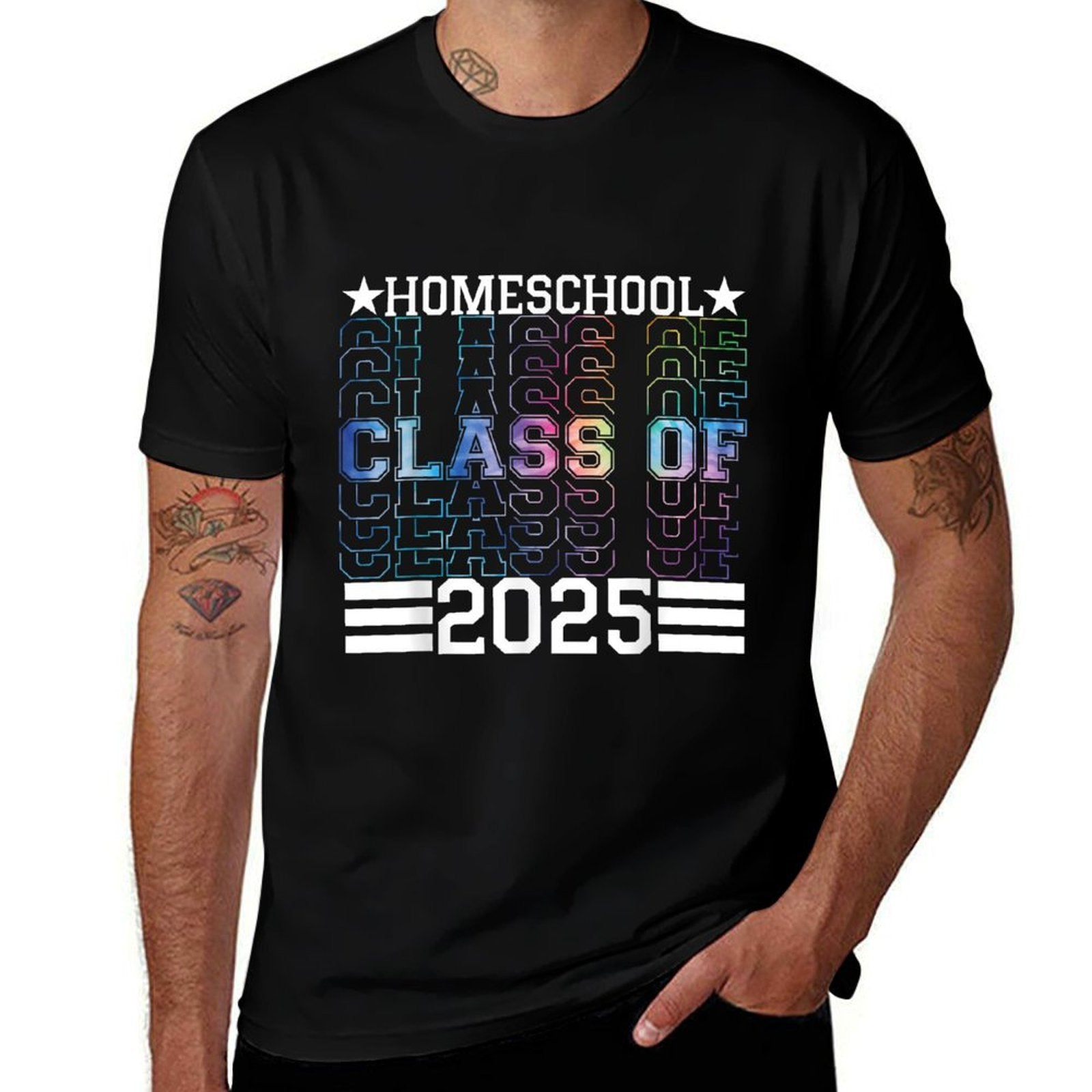 Homeschool Class Of 2025 Senior Graduation  Easy-care T-Shirt