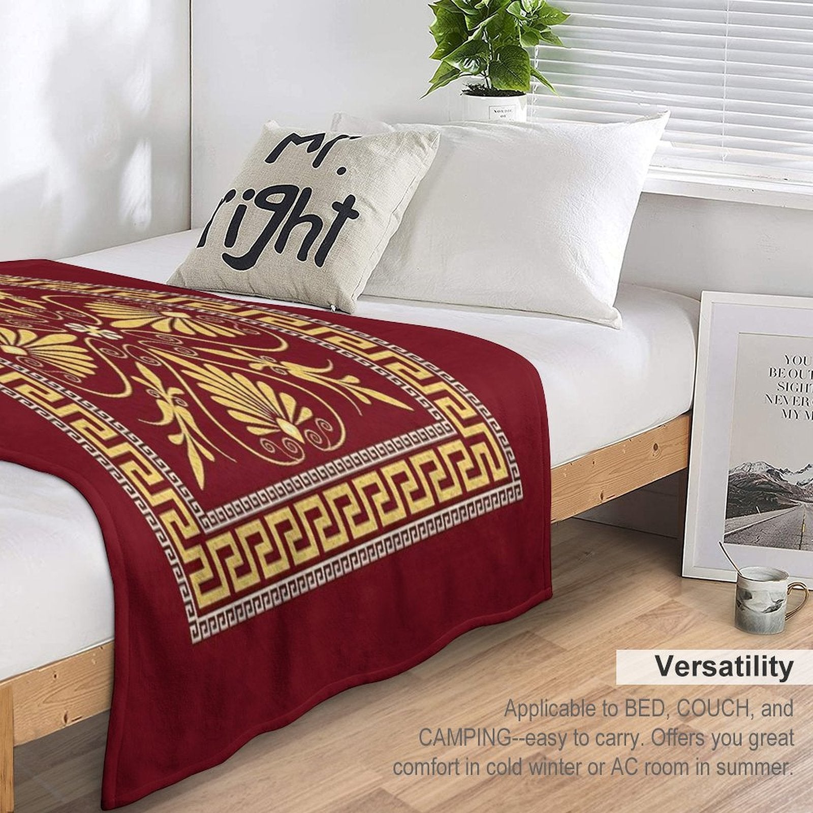 Greek Ornament (Meander) Multi-functional Throw Blanket