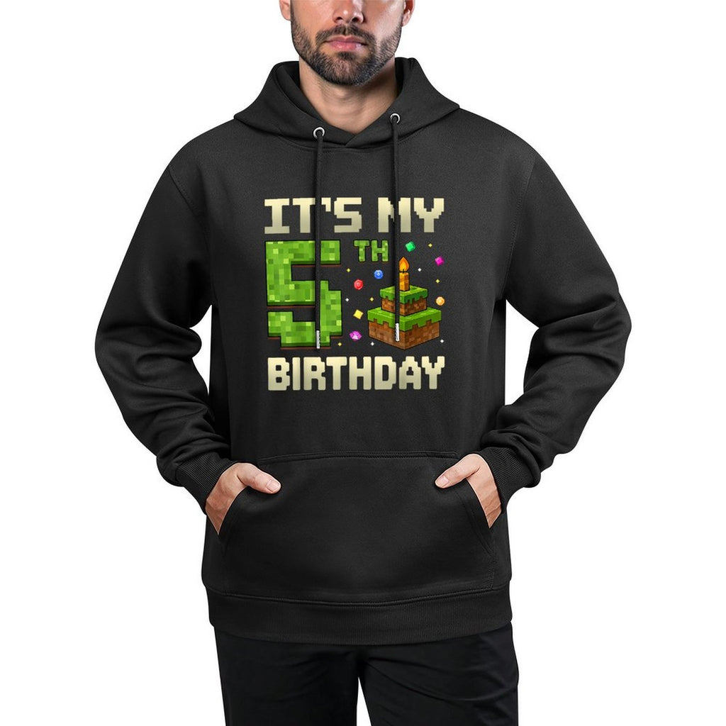 Birthday Boy Its My 5th Birthday Game Pixel Boys Cotton-Polyester Blend Hoodie