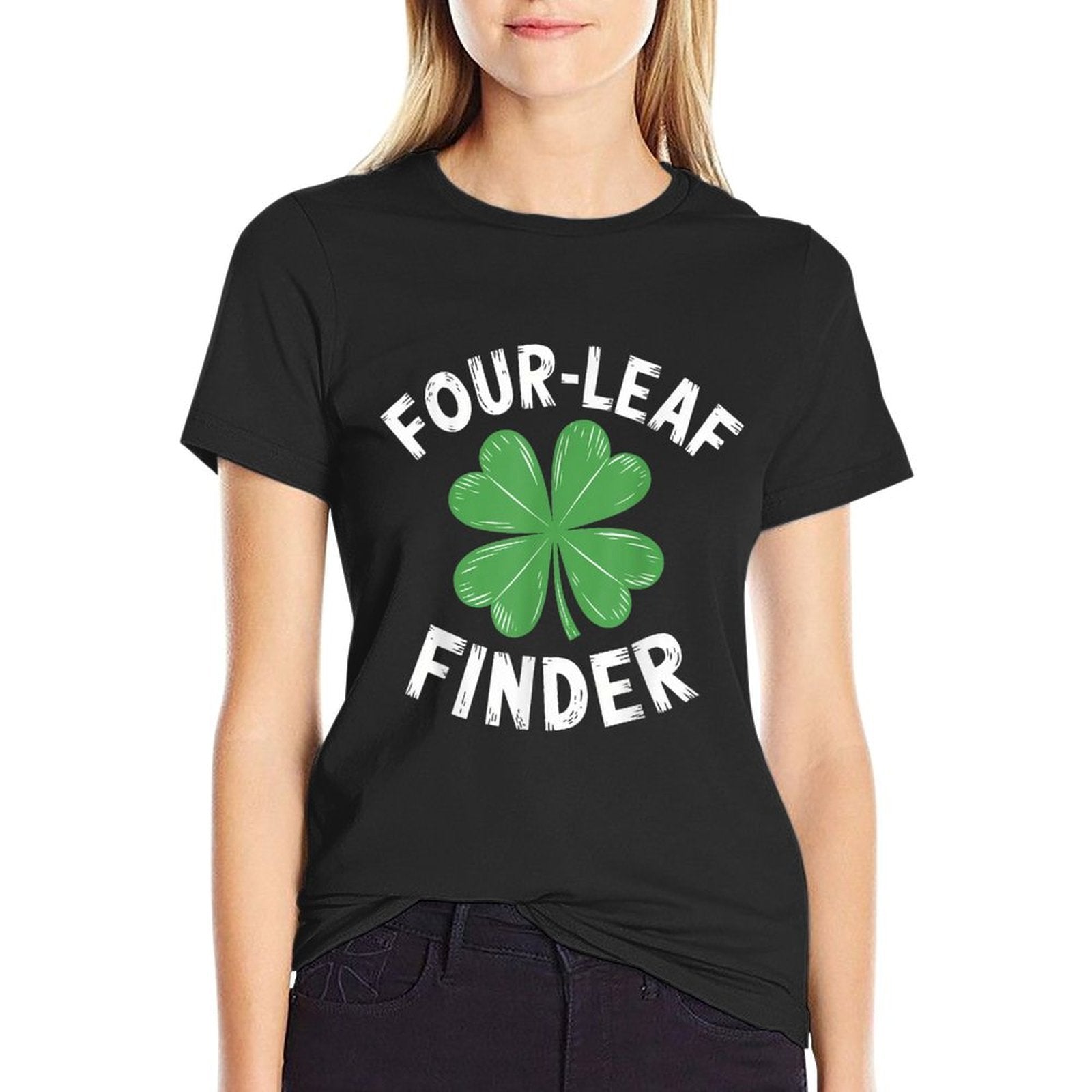 St. Patricks Day Four-Leaf Clover Finder  Easy-care T-Shirt
