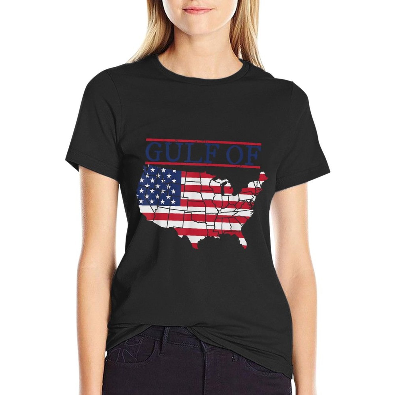 Gulf of USA America Funny USA Flag  Versatile T-Shirt