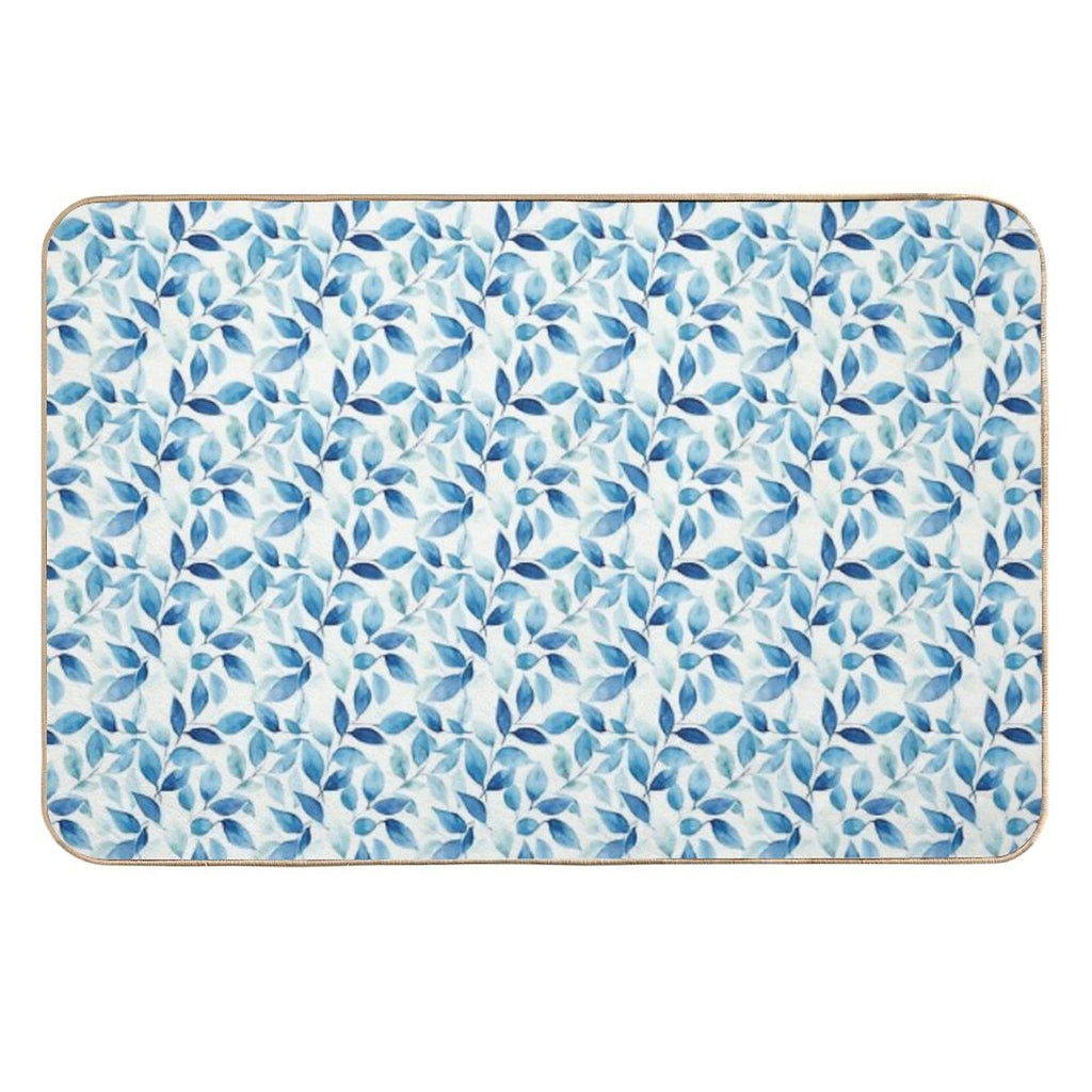 Floral Blue, Poetic Escape  Eco-Friendly Bath Mat